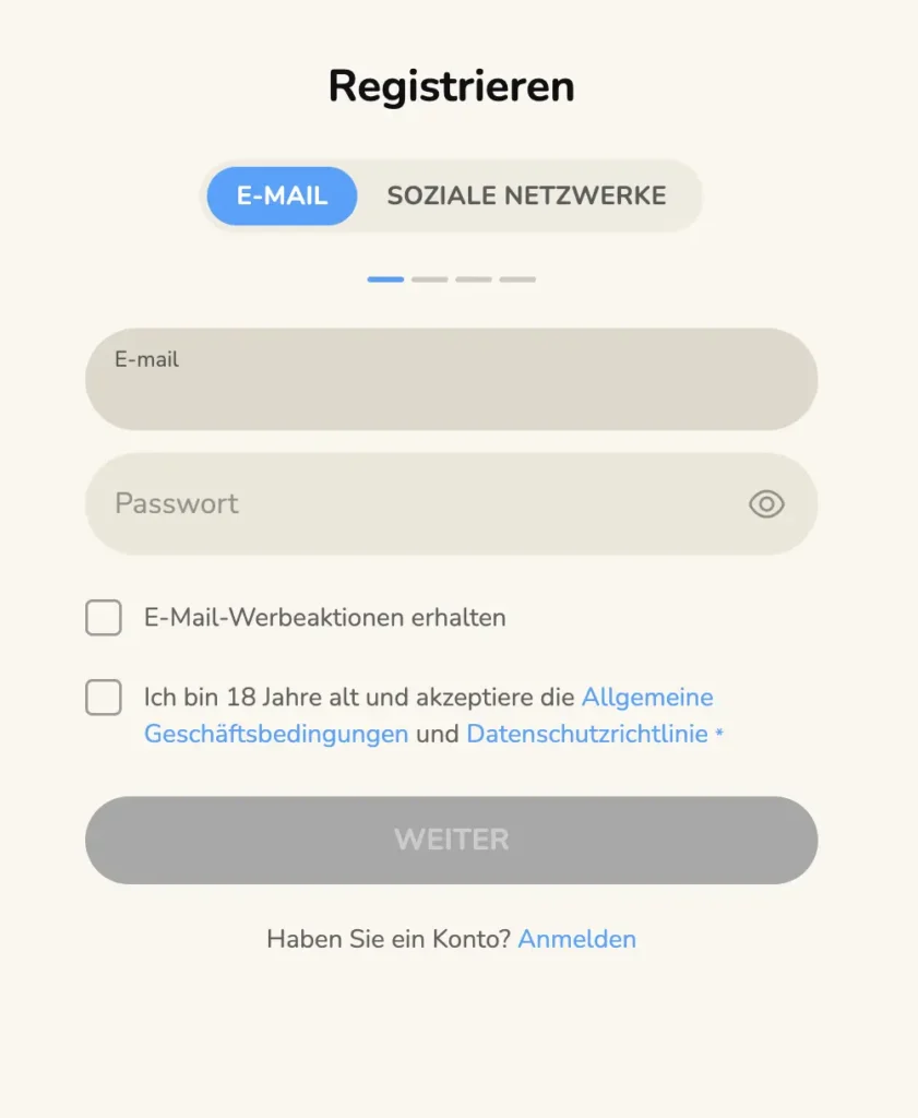 FatFruit Registrieren